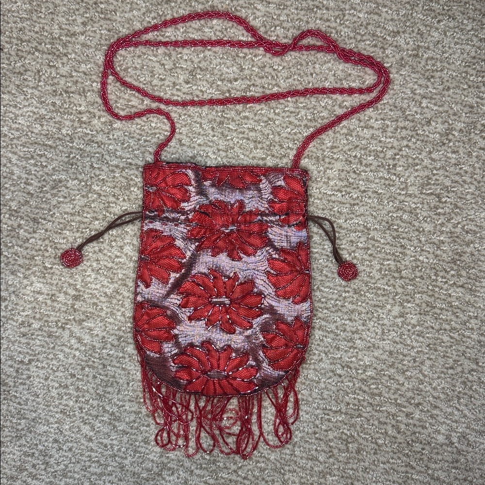 Beaded Cinch Bag